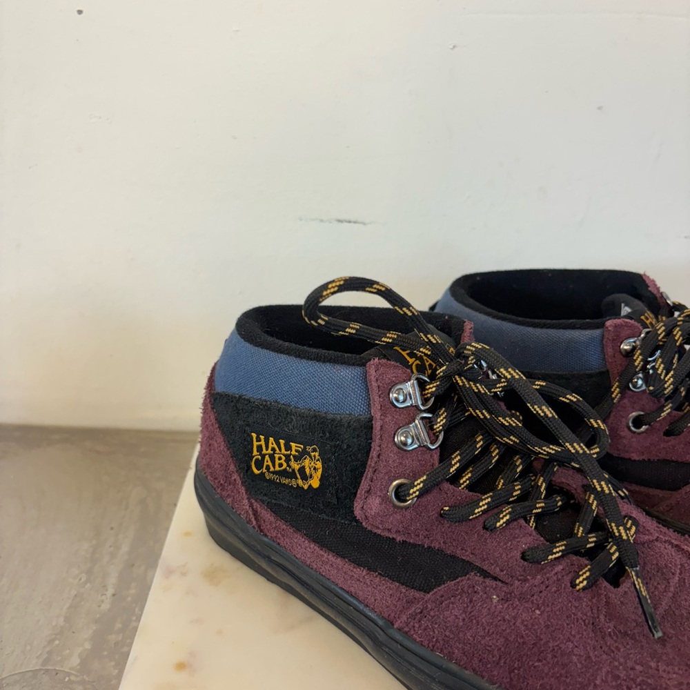Vans Half Cab Pro Men 7 Outdoor Purple Black Metal Eyelet Suede PopCush 042024